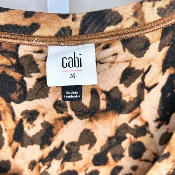 Cabi Selma Size Medium Leopard Print Dress Stretch Figure Flattering - Picture 6 of 12